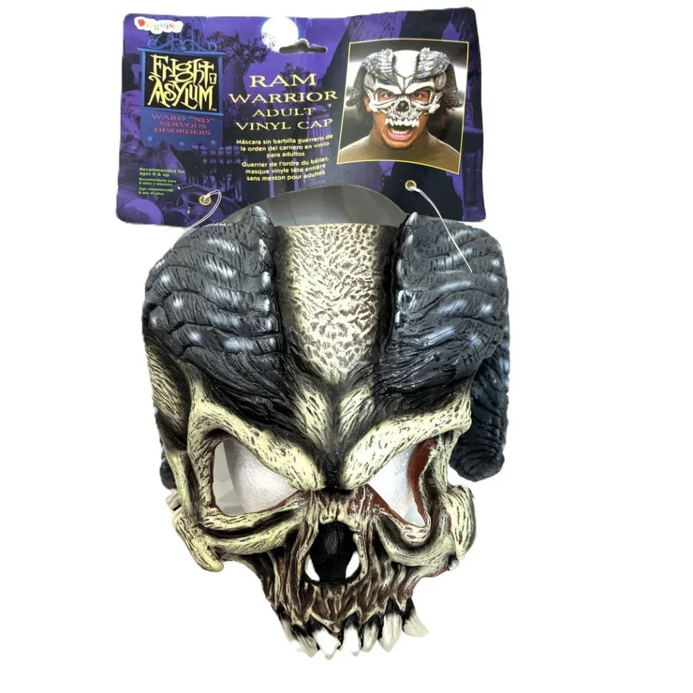 Ram Warrior Vinyl Cap Mask Fright Asylum NWT NOS VTG